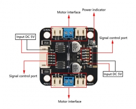 L298N DC Motor Driver Module PH2.0 Programmable Stepper Motor Controller for Robot/Smart Car